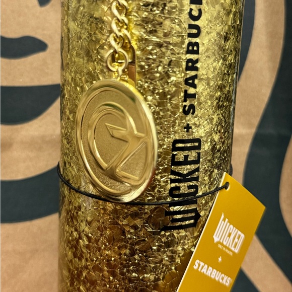 WICKED STARBUCKS Tumbler&Limited WICKED GOLD reloadable gift card keychain CARD - Picture 6 of 6